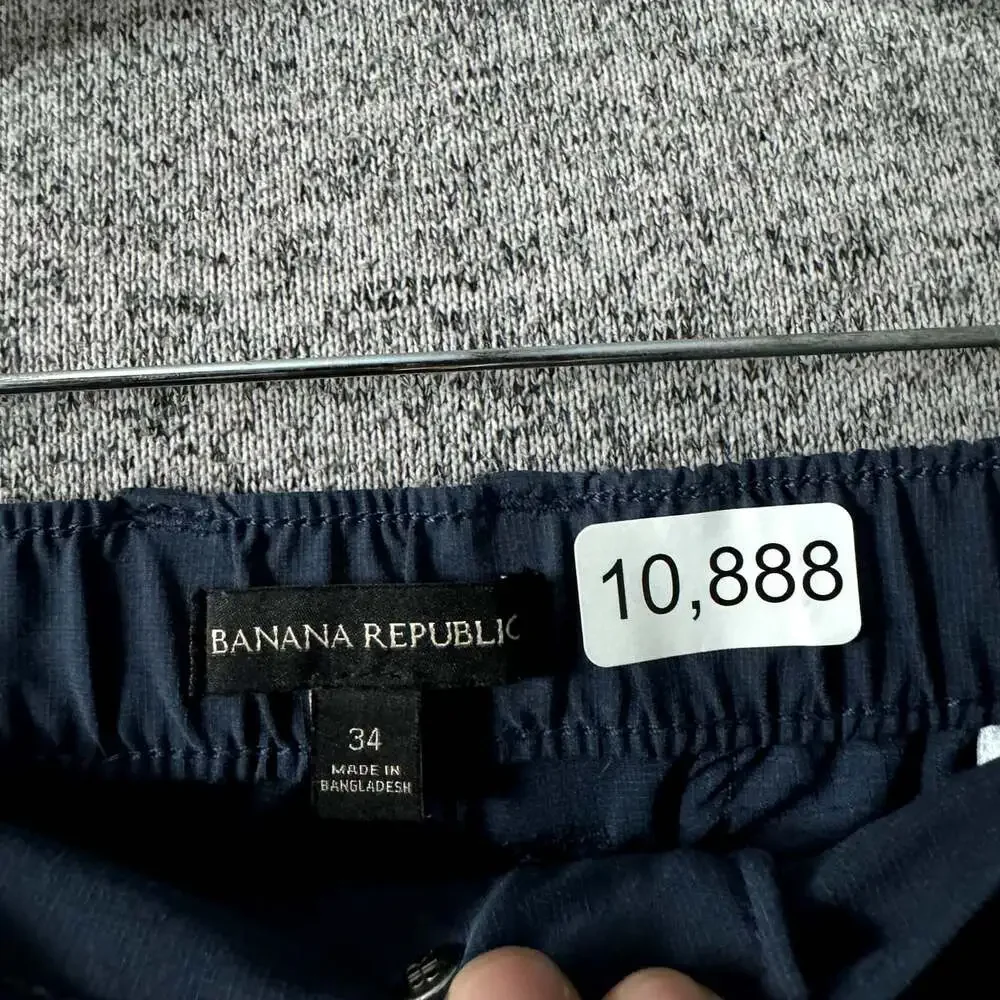 Banana Republic Men's Size 34 Blue Polyester Chino Shorts